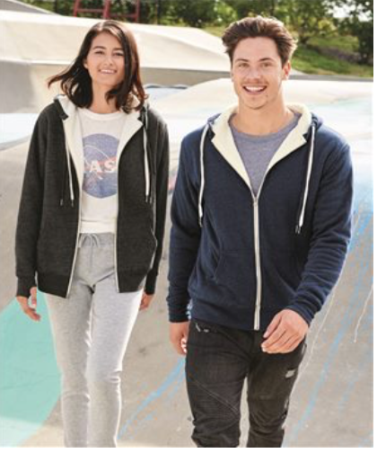 Sherpa-Lined Hooded Sweatshirt Independent Trading Co